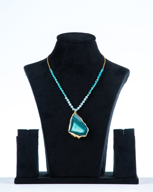 Zaariya Half beaded agate necklace