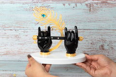 Krishna Hand with Black Flute for Home Decor and Gifting (7 inches)