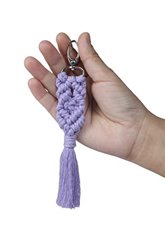 Key chain cum bag charm (Set of 2), Lavender Wemy Store