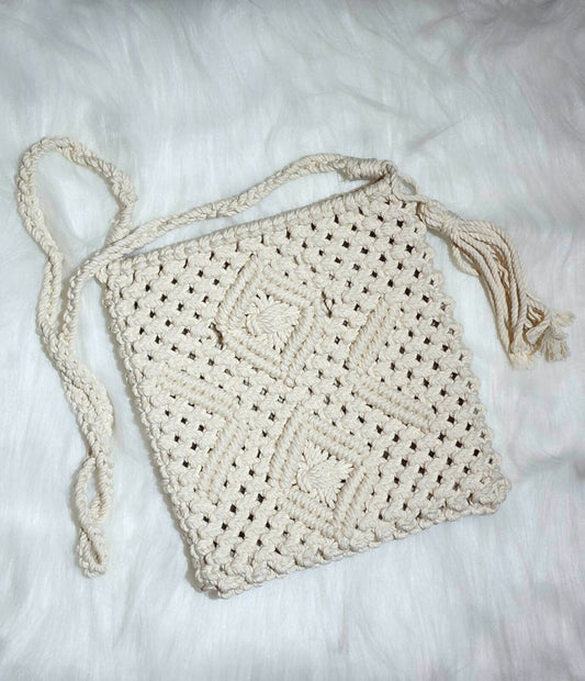 Macrame Women Girl Handmade Cotton Sling Bag Wemy Store