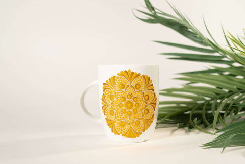 Mandala cup & Resin Coaster Set Wemy Store