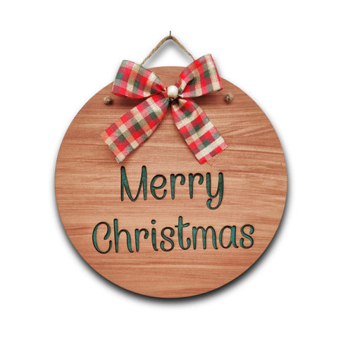 Merry Christmas Quote 2 Layers Wall Hanging Wemy Store
