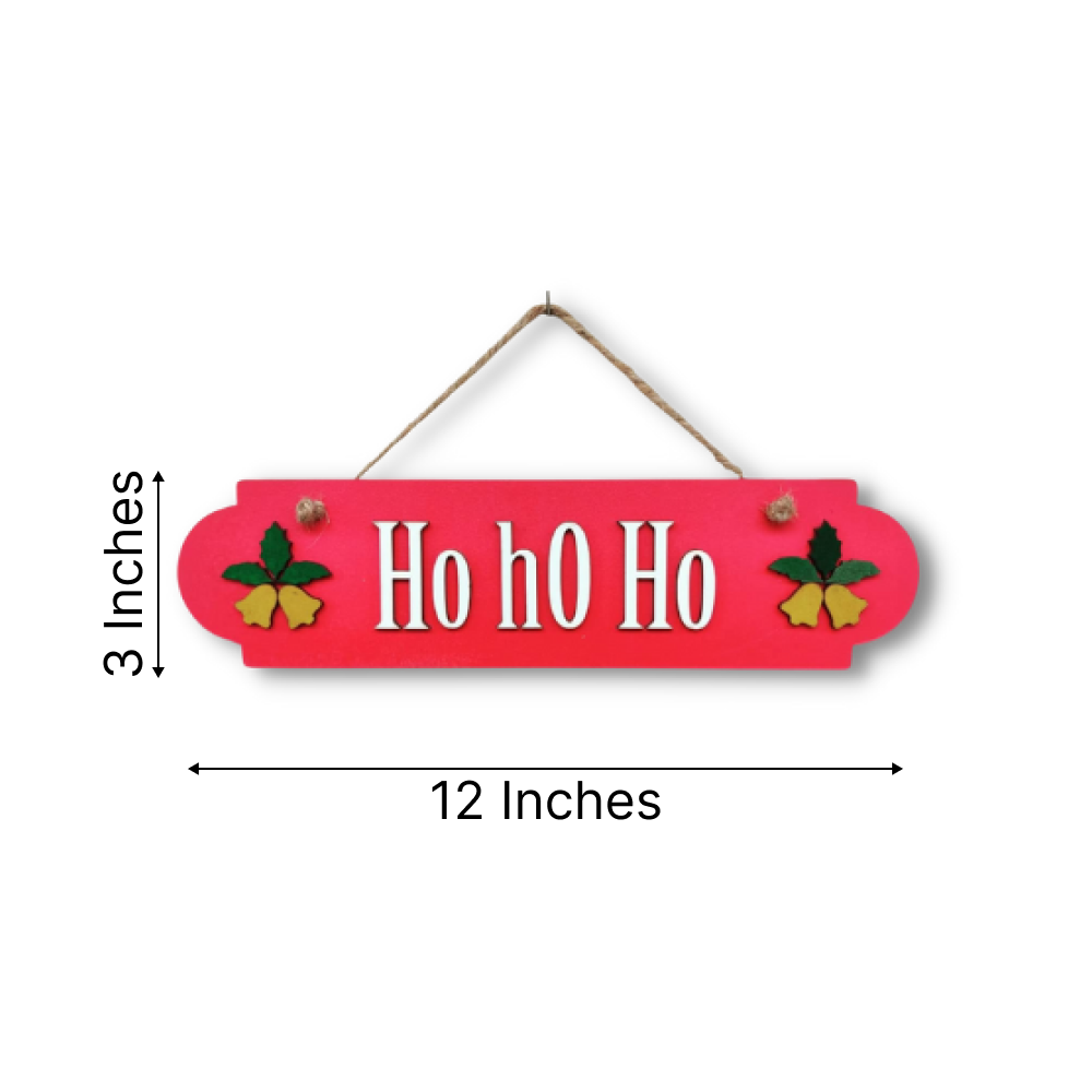 Merry Christmas and Hohoho Quote Hanging Decoration Wemy Store