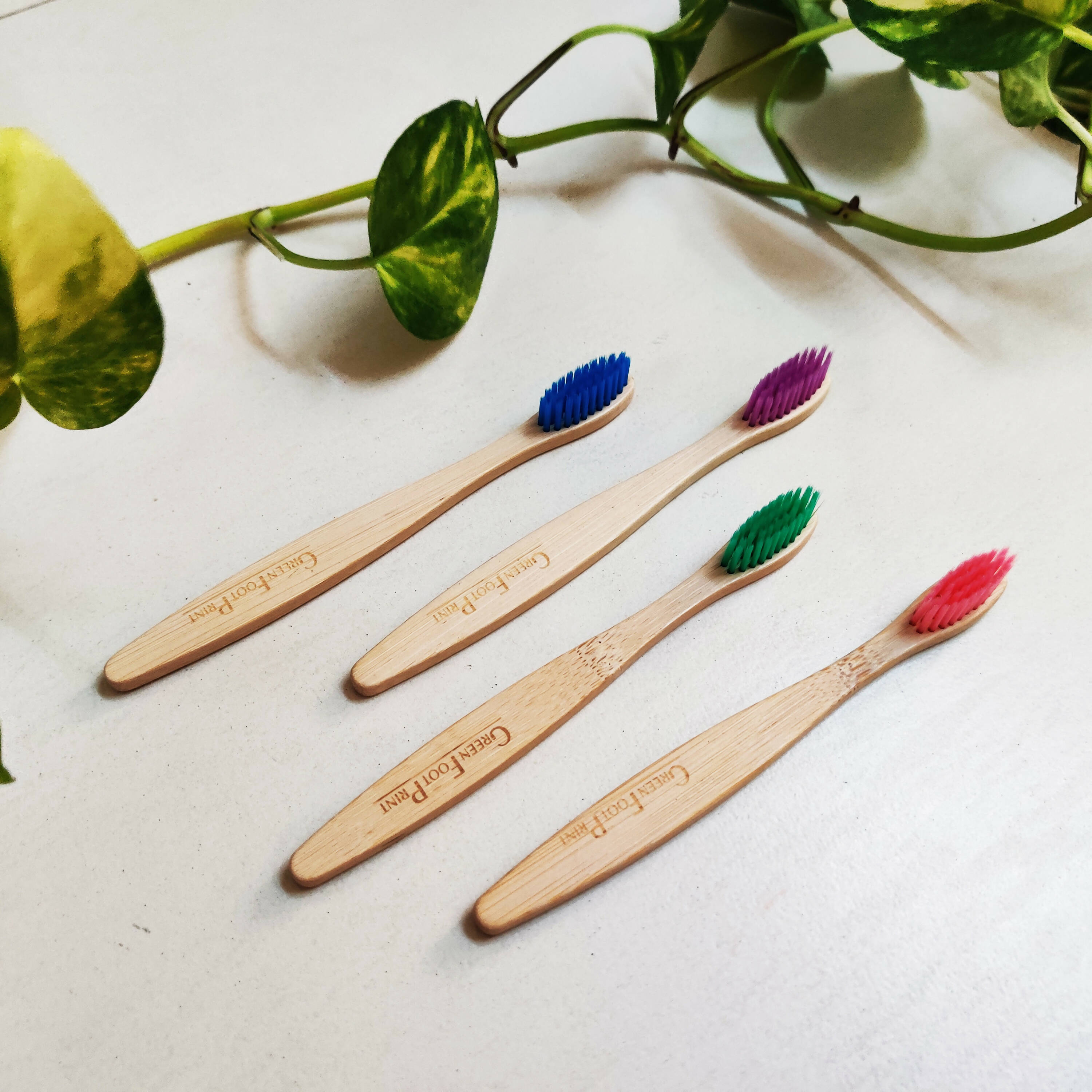 Natural Bamboo Kids Toothbrush |Assorted colours(BT-KidsMulti-Packof2) Wemy Store
