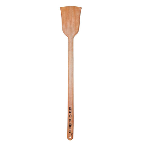 Neem Wood Spatula Long Flip Handle for Cooking [Handmade | Natural 100%] Wemy Store