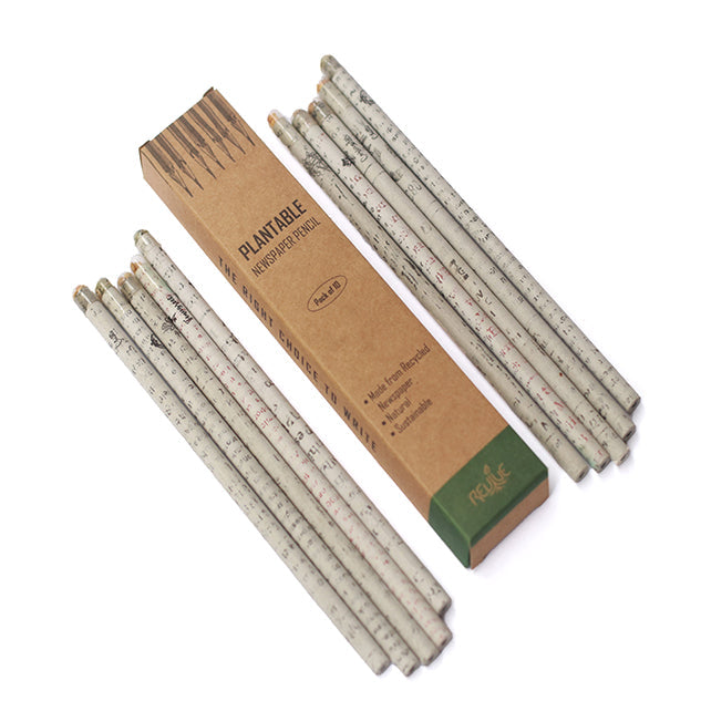 Plantable Newspaper Pencils (Pack of 10) Wemy Store