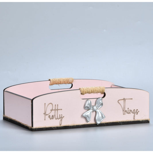 Pretty Things Multipurpose Designer Storage Tray-Pink Wemy Store