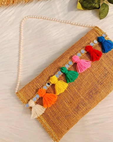Rainbow tassel sling bag Wemy Store