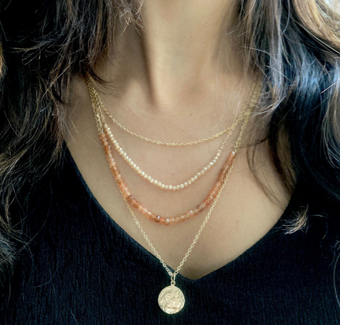 Zaariya Coin charm gold metal finish necklace