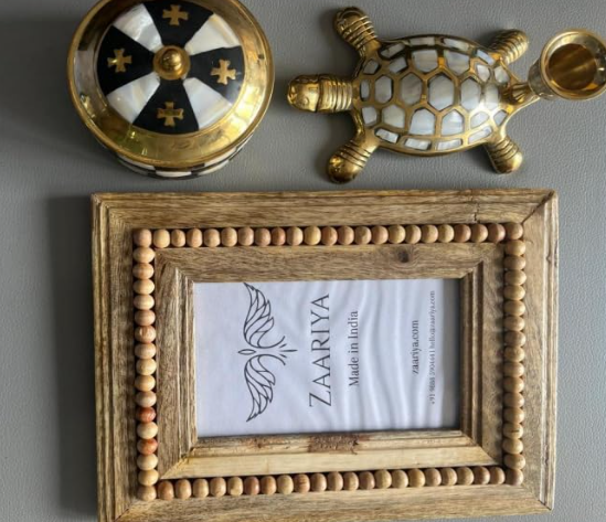 Elegant Diwali Gifting Combo: Mother of Pearl Turtle Candle Stand, Dry Fruits Box, Handcrafted Photo Frame