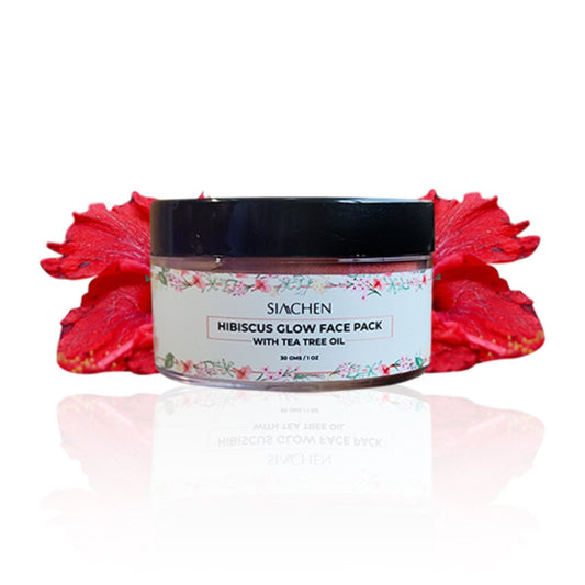 Siachen Hibiscus Glow Face Pack with Tea Tree Oil | No Added Synthetic Chemicals | Removes Tan & Dead Skin | Reveals Soft, Clear & Glowing Skin Wemy Store