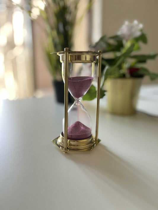 Solid Brass 5 Minute Sand Timer Wemy Store