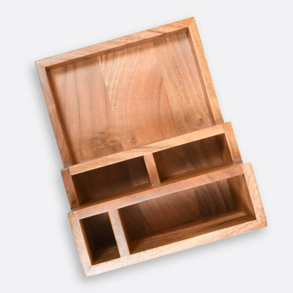 Staircase Organizer in Acacia Wood Wemy Store