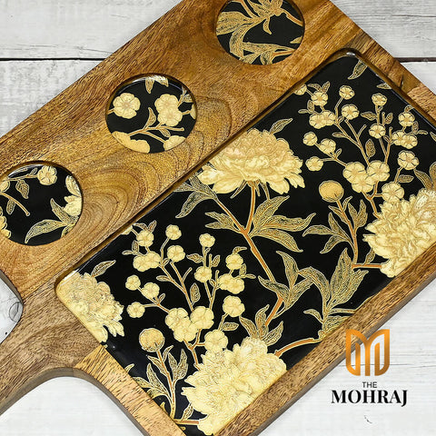 The Mohraj Golden Blossom Serving Platter Wemy Store