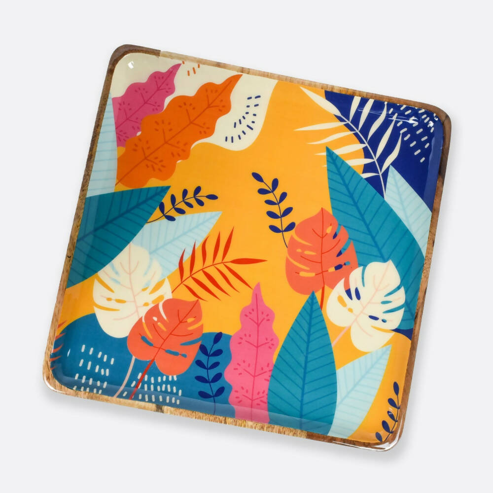 Tropical Square Serving Platter Wemy Store