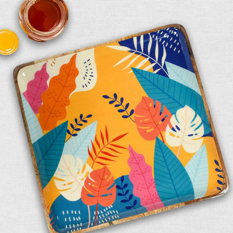 Tropical Square Serving Platter Wemy Store