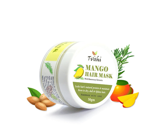 Tvishi Handmade Mango Hair mask - Weak Hair (50 gms) I Deep conditioning, nourishing for dry, damaged, frizzy hair I Natural Hair spa, Free of Paraben, sulphates I Men, Women & Kids Wemy Store