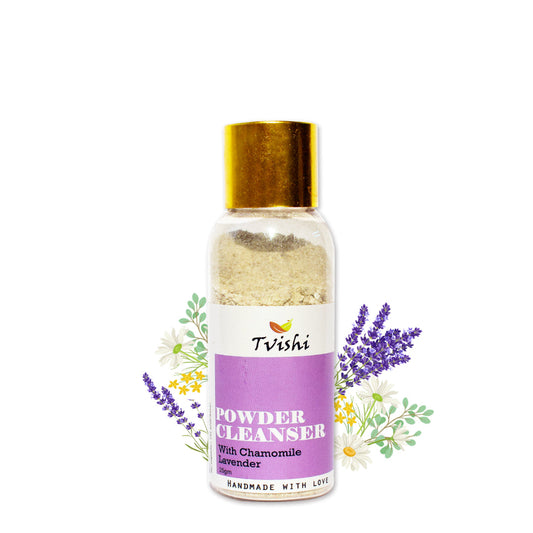 Tvishi Handmade Powder Cleanser (50 gms) I Gentle, soothing, oil control , powder to foam cleanser, daily use I Oily to Combination sensitve, acne prone skin, improves texture, smoothness I Men, Women & Kids Wemy Store