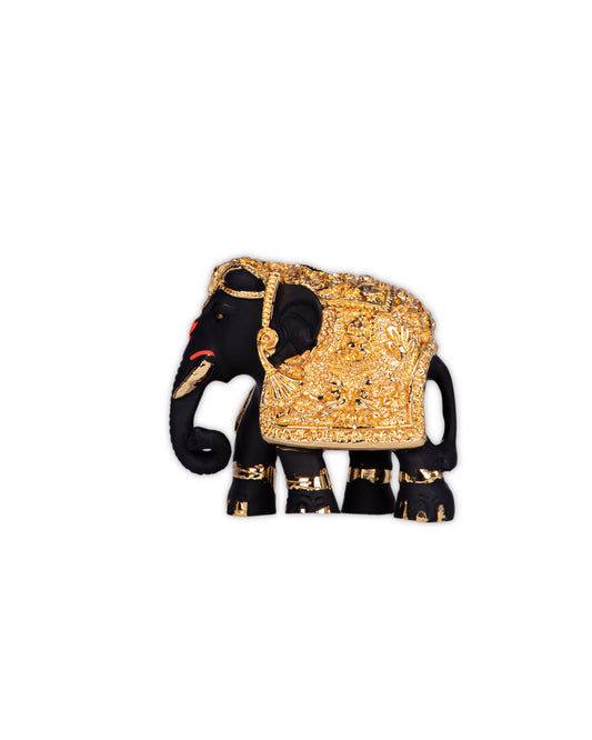 24k Gold Plated Elephant (Black)
