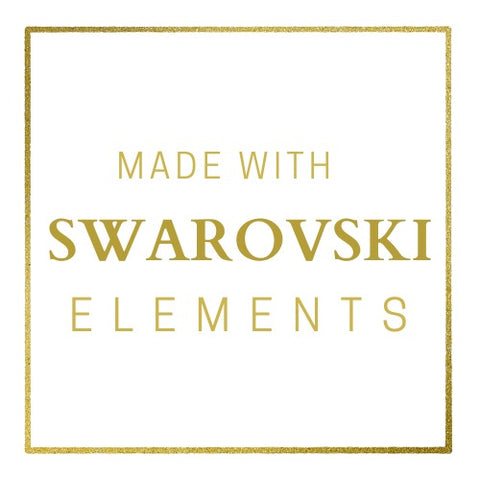 Zaariya- 2 Stone Swarovski Crystal Elements SQ Rose Gold Stud Earring in Lt Gold Finish