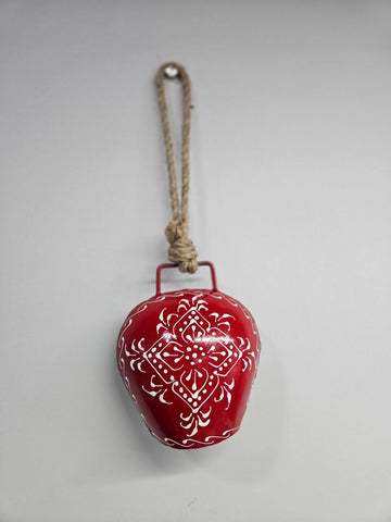 Handpainted Red Metal Bell