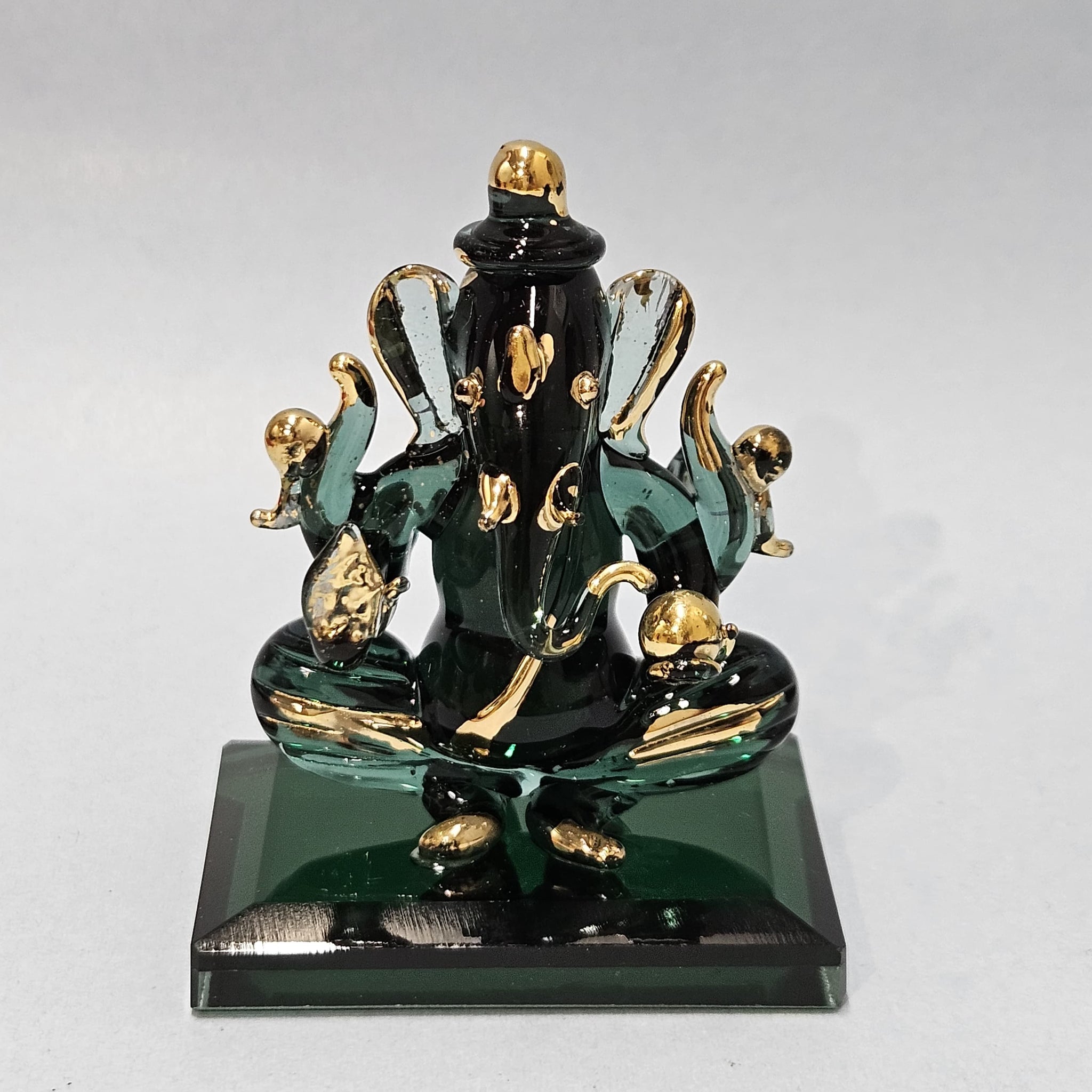 Double Face Crystal Ganesha Idol for Car Dashboard (2.5 inches)