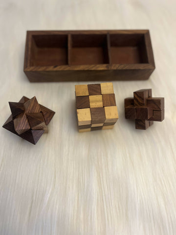 Wood Puzzle Combo - Tangram Puzzle & Labyrinth Wemy Store