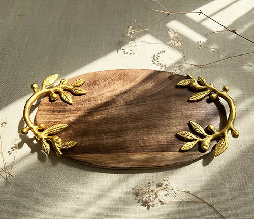 Wooden Leaf Tray Wemy Store