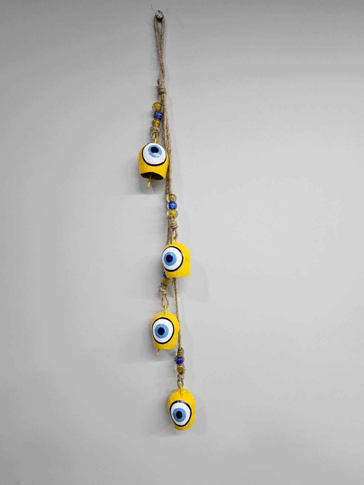 Yellow Colour Evil Eye Bell Hanging