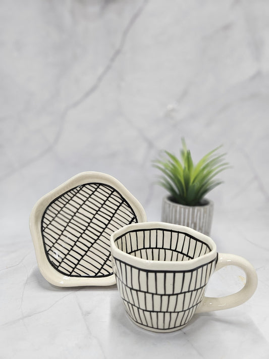 Ceramic Printed Cup and Dish