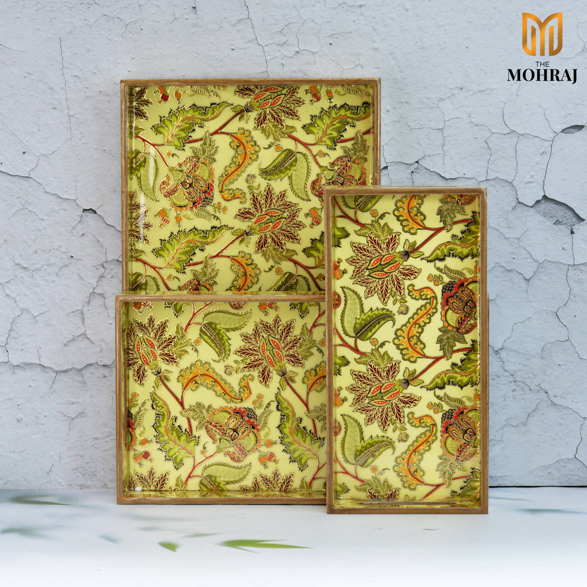 The Mohraj Indian Crafted Rectangular Trays