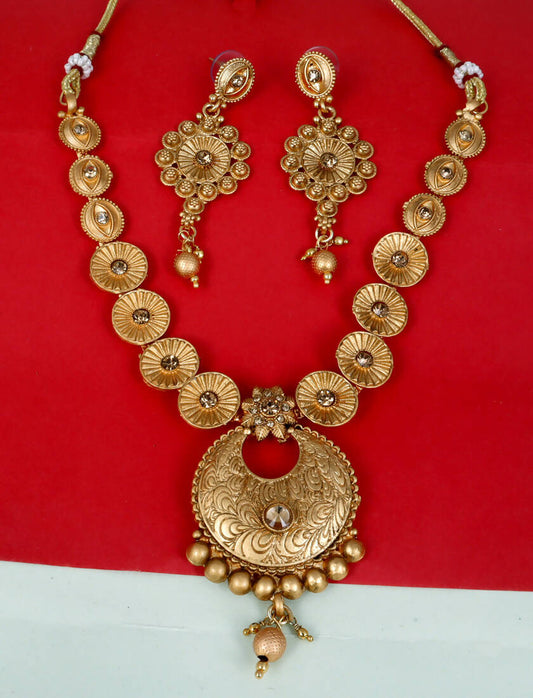 Soni Craft Gold Plated Brown Kundan Jewel Set (1072)