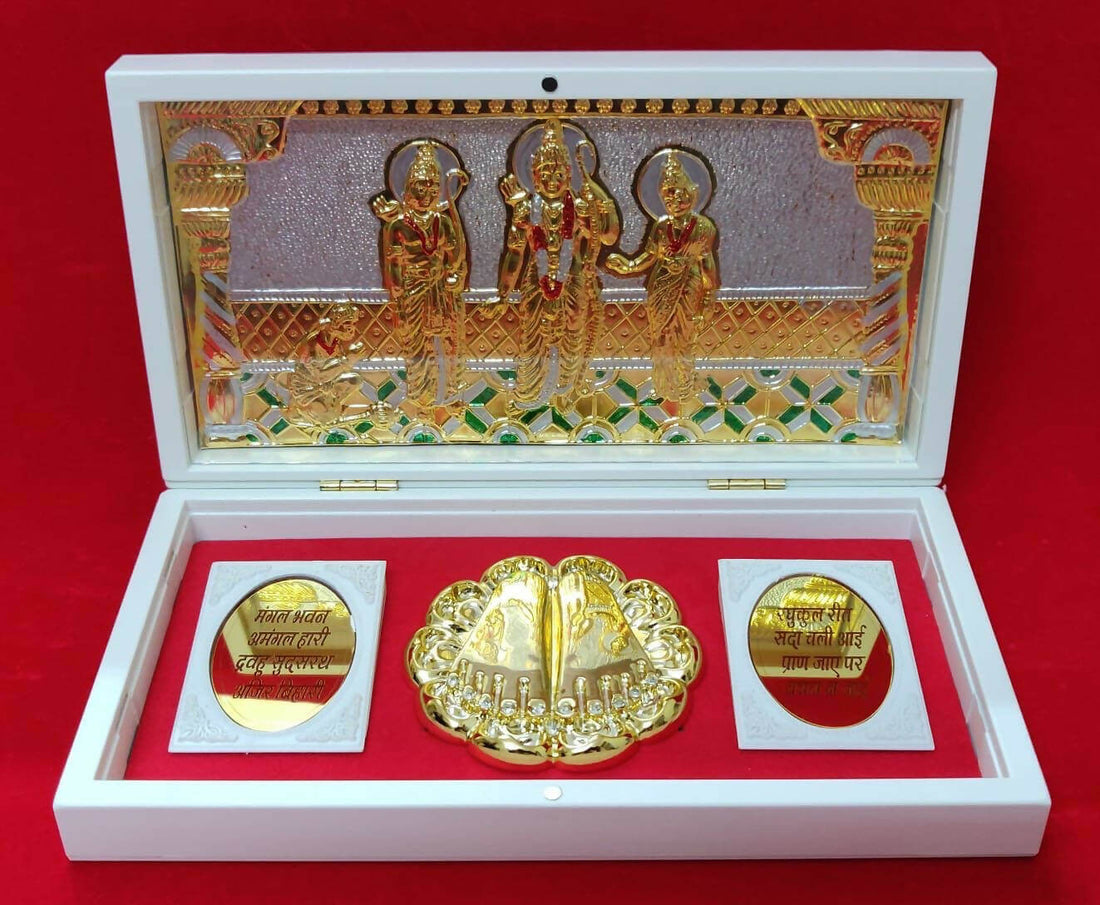 Ram Darbar Pocket temple for gifting and Home Decor White