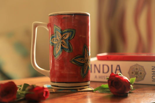 Ravishing Red Floral Mug