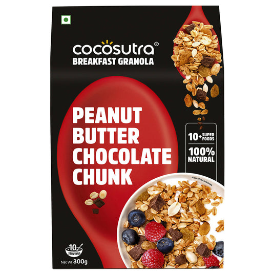 Cocosutra Granola - Peanut Butter Chocolate Chunk, 300 g