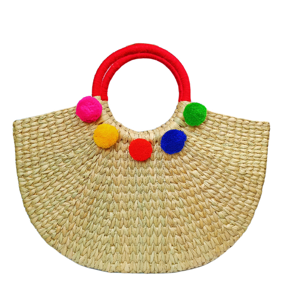 IMARS Stylish Handbag Multi Color For Women & Girls (Basket Bag) Made With Kuana Grass