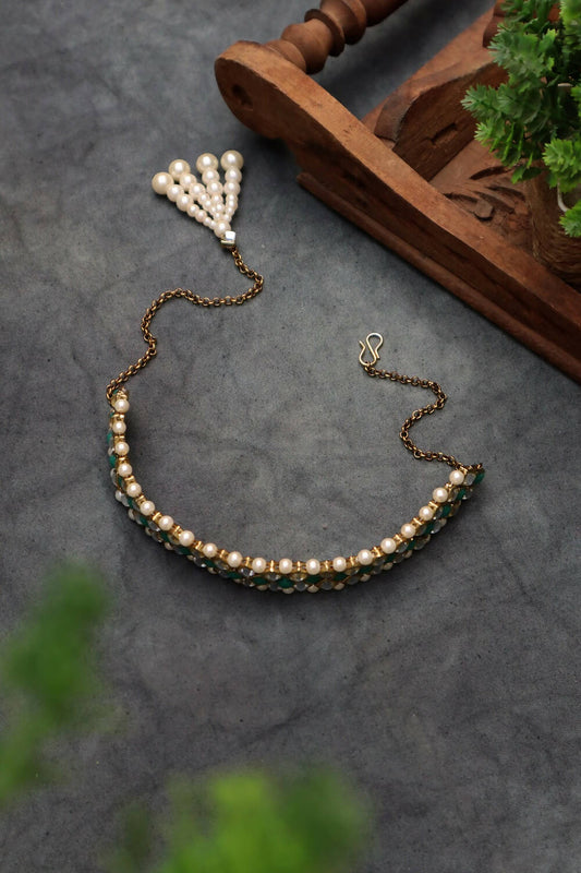 Kundan-Green Stone Choker Necklace