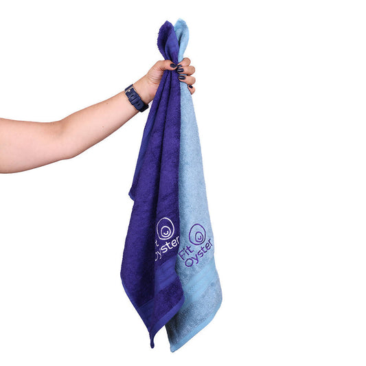 Bamboo Sweat towel (Navy & Turquoise) (set of 2)