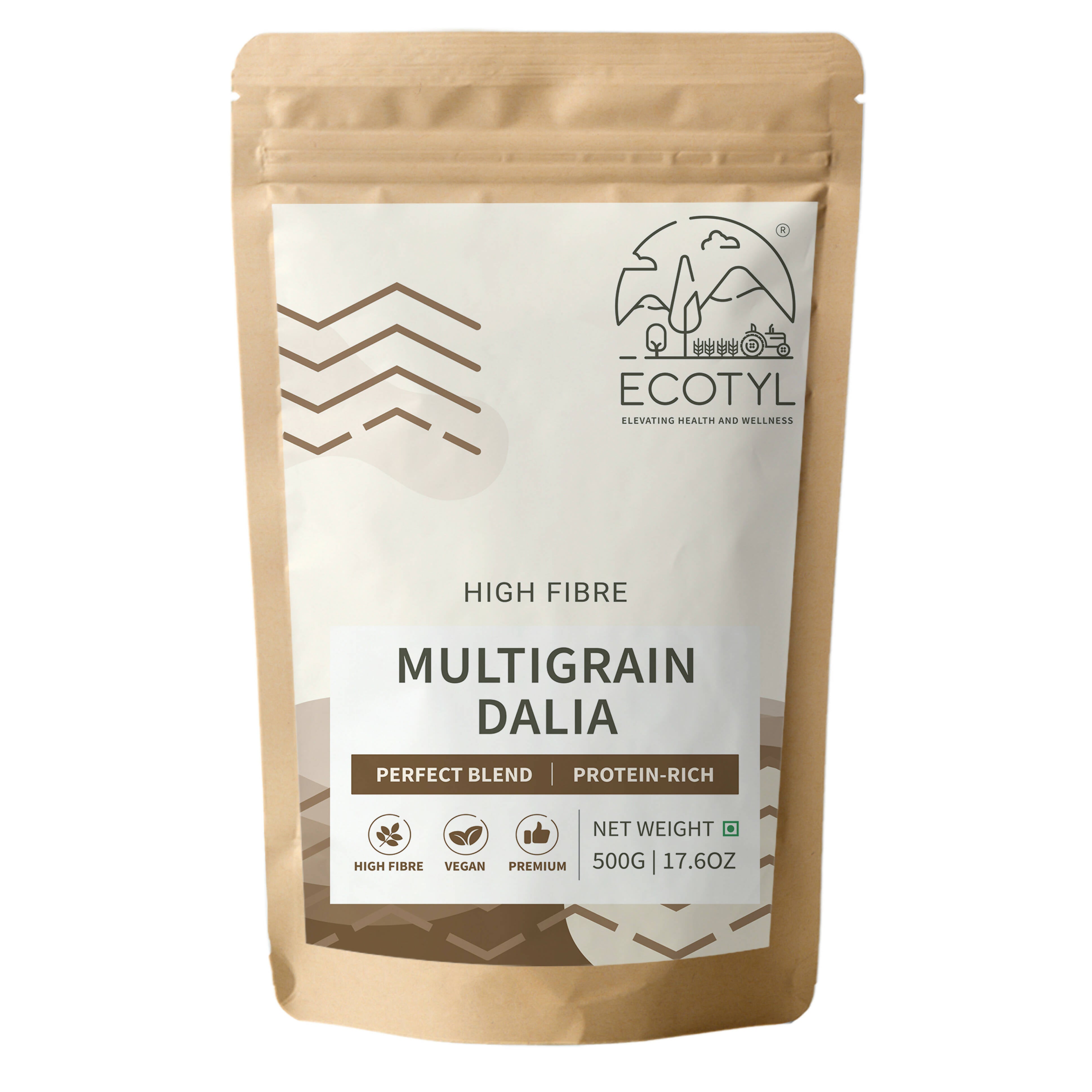 Ecotyl Multigrain Dalia | 5 Super Grains | Porridge | Easy to Make | 500g