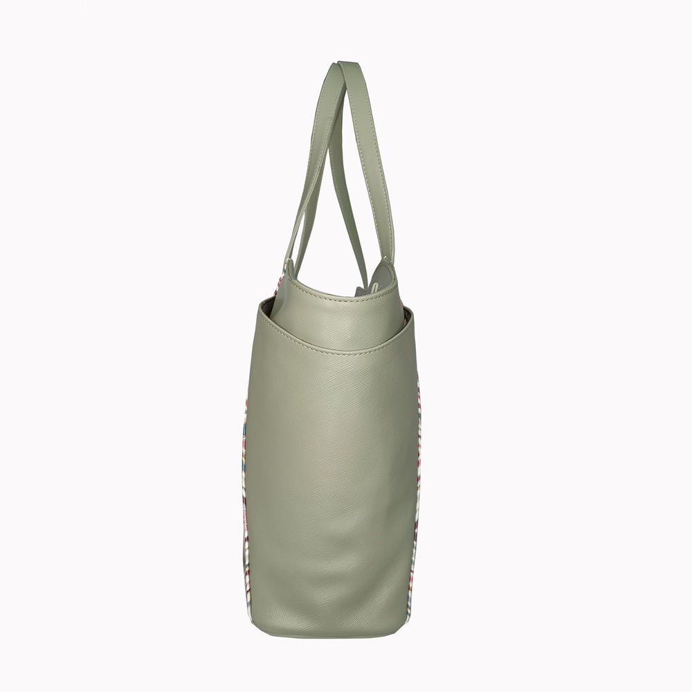 IMARS Stylish Handbag Sage Green For Women & Girls (Tote Bag) Made With Faux Leather