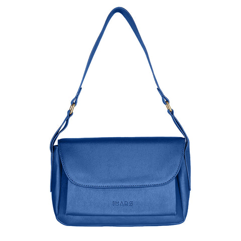 IMARS Medium Textured Blue Crossbody Bag - Stylish & Spacious
