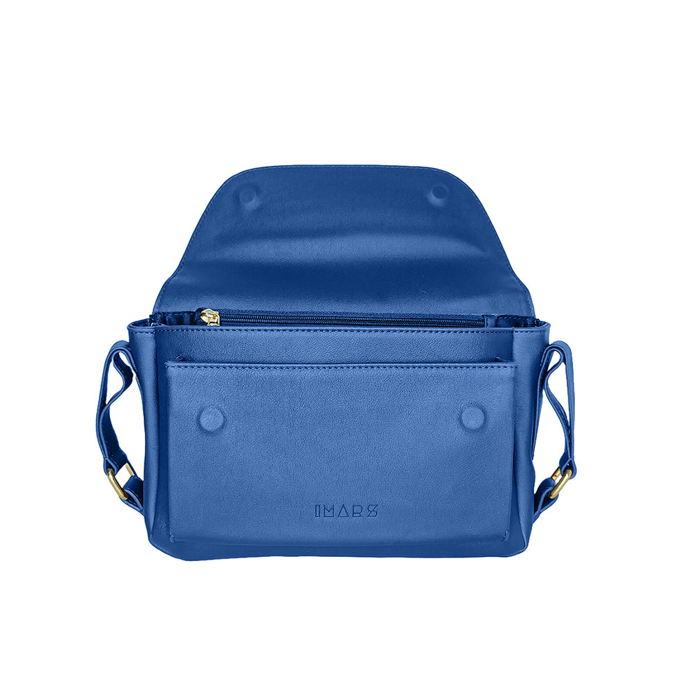IMARS Medium Textured Blue Crossbody Bag - Stylish & Spacious