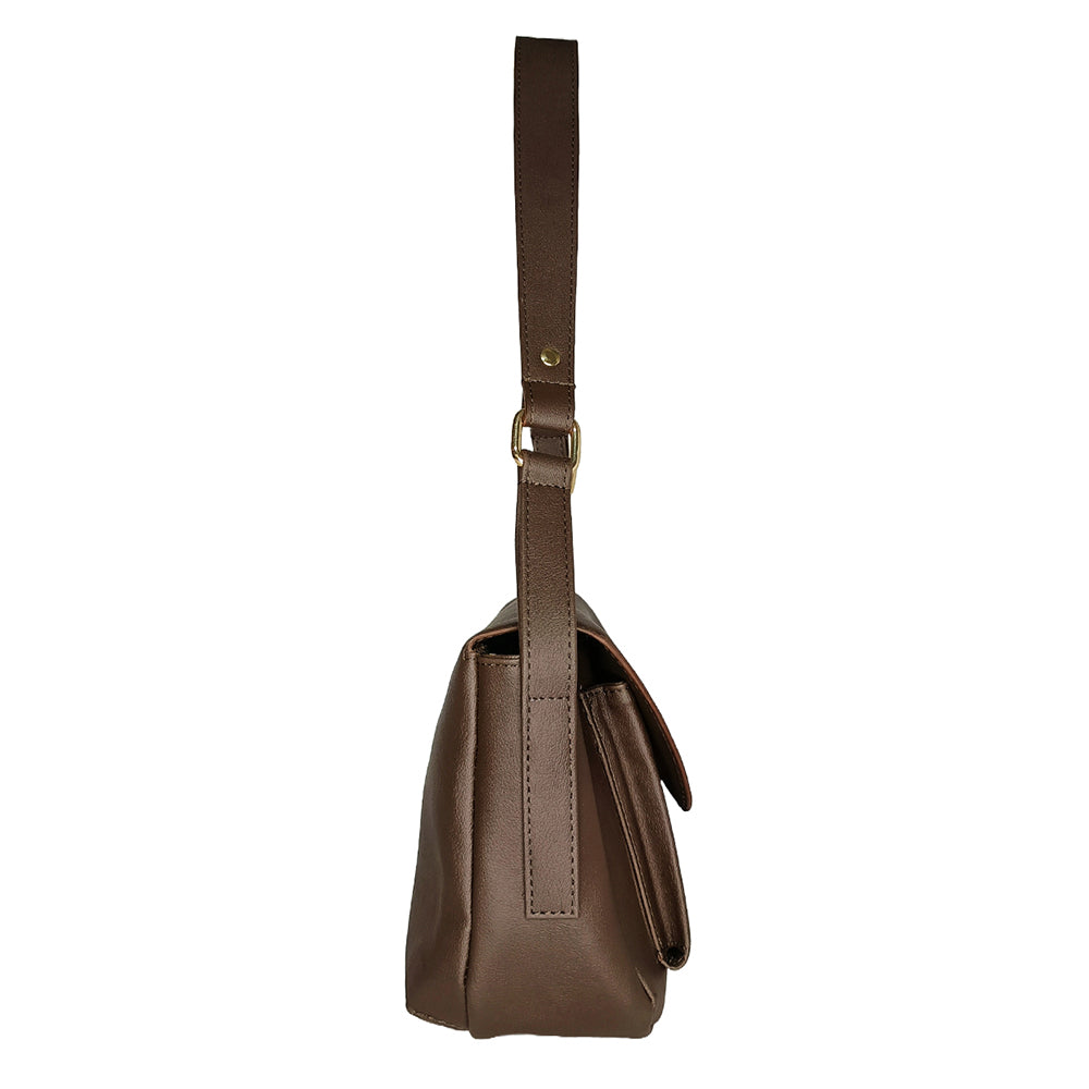 IMARS Medium Textured Brown Crossbody Bag - Stylish & Spacious
