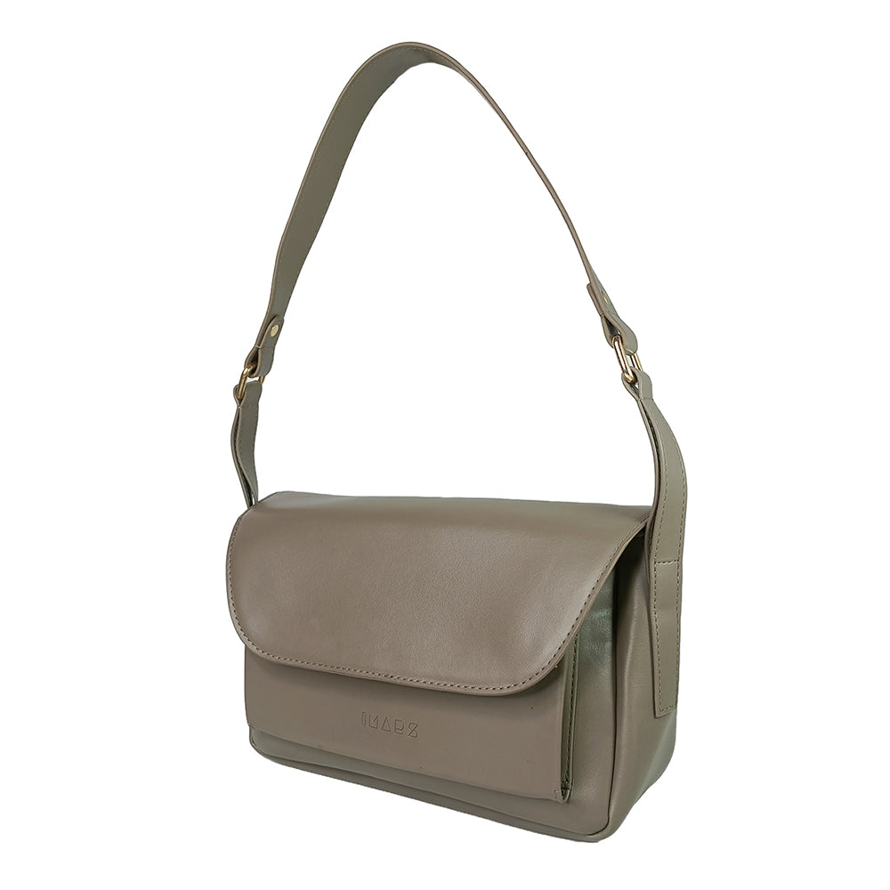 IMARS Medium Textured Mouse Brown Crossbody Bag - Stylish & Spacious