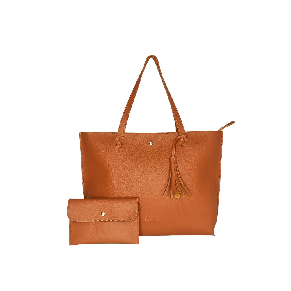 Women's Tote Handbag Tan - Large