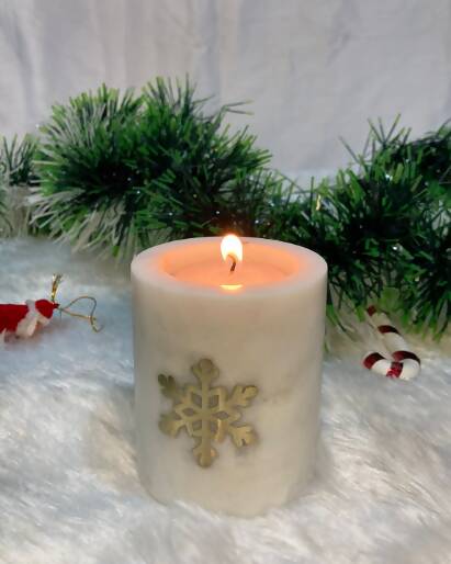 Marble Snowflake Tealight Holder