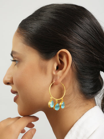 Contemporary Gold Hoop Earrings