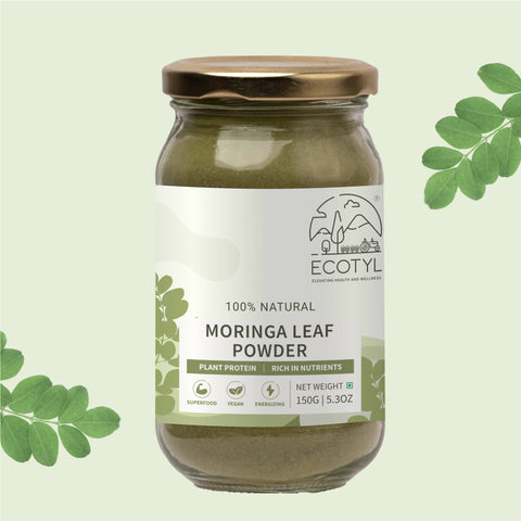 Ecotyl Moringa Leaf Powder | Natural Multi-Vitamin | Good for Hair & Skin | 150g