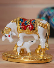 Vastu Kamdhenu Cow with Calf Idol