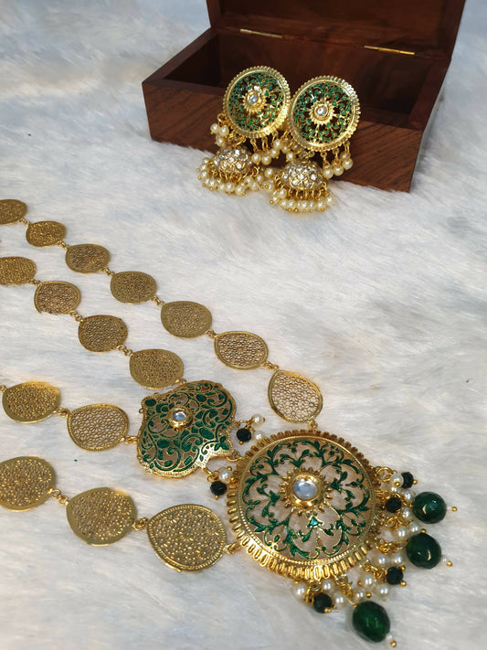 Zaariya Double Layered Filigree Petals Necklace